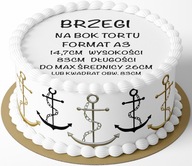 WAFLOVÝ PAPIER 14,7CM NÁMORNÍCKE BOSS KOTVY 83CM WAFLOVÝ PAPIER 14,7CM NÁMORNÍCKE BOSS KOTVY 83CM