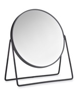 Čierne zrkadlo na stojane, 17 cm kozmetické zrkadlo