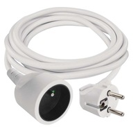 Elektrický predlžovací kábel 1 zásuvka 3m biela P0113 Elektrický predlžovací kábel 1 zásuvka 3m biela P0113
