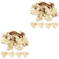 4 tašky Diy Craft Drevené srdcia Drevené menovky na darčeky 4 tašky Diy Craft Drevené srdcia Drevené menovky na darčeky