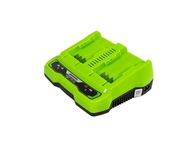 GREENWORKS 40V Dual slotová nabíjačka 2A G40x2CUC2 GREENWORKS 40V Dual slotová nabíjačka 2A G40x2CUC2