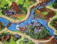 KOBERCOVÁ PODLOŽKA KOBEREC DINOSAURS DINO ULICE 120X160 KOBERCOVÁ PODLOŽKA KOBEREC DINOSAURS DINO ULICE 120X160