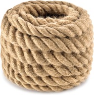 Prírodné jutové lano, špagát, juta EKO, 20 mm, 50 metrov Prírodné jutové lano, špagát, juta EKO, 20 mm, 50 metrov