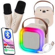 PRENOSNÝ RGB KARAOKE REPRODUKTOR 2 MIKROFÓNY USB SD MINI KONEKTOR BLUETOOTH PRENOSNÝ RGB KARAOKE REPRODUKTOR 2 MIKROFÓNY USB SD MINI KONEKTOR BLUETOOTH