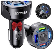 Turbo nabíjačka do auta 4x USB PRE CAR PD QC 3.0 + rýchly kábel Turbo nabíjačka do auta 4x USB PRE CAR PD QC 3.0 + rýchly kábel