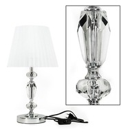 Lampa glamour stolná lampa nočná módna biela 46c