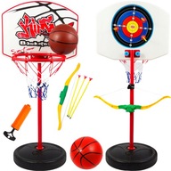 BASKETBALOVÁ SÚPRAVA KOŠÍKOVÁ LOPTIČKA + ŠPORTOVÁ HRA PRE DETI LUK A ŠÍP BASKETBALOVÁ SÚPRAVA KOŠÍKOVÁ LOPTIČKA + ŠPORTOVÁ HRA PRE DETI LUK A ŠÍP