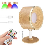 LED nástenné svietidlo pre vnútorné použitie, na batérie, stmievateľné, 16 farieb USB LED nástenné svietidlo pre vnútorné použitie, na batérie, stmievateľné, 16 farieb USB