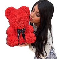 MEDVEĎ S RUŽAMI VALENTÍNSKY KVET MEDVEĎ RUŽA VEĽKÁ 40 CM MEDVEĎ S RUŽAMI VALENTÍNSKY KVET MEDVEĎ RUŽA VEĽKÁ 40 CM