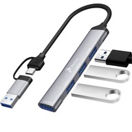HUB USB-C a USB-A 2v1 rozbočovač pre 4x USB porty