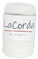 La Corda makrame xl 3mm polyester struna 100 biela krémová farba 130 m La Corda makrame xl 3mm polyester struna 100 biela krémová farba 130 m