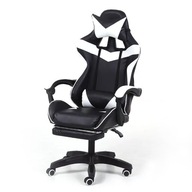 Počítačová/herná stolička s podnožkou, čierna