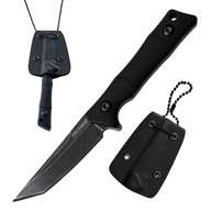 Pevná čepeľ taktického krčného noža vo forme TANTO 12,5 cm TF-FIX003BK Pevná čepeľ taktického krčného noža vo forme TANTO 12,5 cm TF-FIX003BK