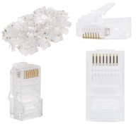 SVORKY ZÁSTRČKA RJ45 UTP Cat 5 s vodítkom 100 KS SVORKY ZÁSTRČKA RJ45 UTP Cat 5 s vodítkom 100 KS