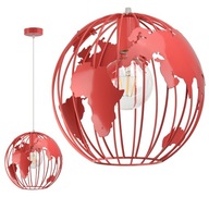 Závesná lampa Globe Luster Ružová Modrá Biela
