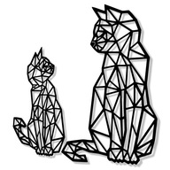 Obrázok Nástenné dekorácie Geometrické panely Mačky Obrázok Nástenné dekorácie Geometrické panely Mačky
