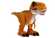 Diaľkovo ovládaná hračka dinosaura LeanToys Tyrannosaurus hnedá ako darček
