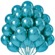 TYRKYSOVÉ METALICKÉ LATEXOVÉ BALÓNY 50 KS 12 palcov 30 cm CHROM. TYRKYSOVÉ METALICKÉ LATEXOVÉ BALÓNY 50 KS 12 palcov 30 cm CHROM.