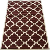 Moderný koberec Marocký hnedý ďatelina 120x160