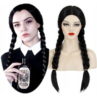 Čierna parochňa Wednesday Addams Dlhé vrkoče Vlasy Black Halloween Prom Čierna parochňa Wednesday Addams Dlhé vrkoče Vlasy Black Halloween Prom