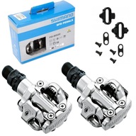 Pedále Shimano PD M520 SPD strieborné + nášľapy SM SH51 Pedále Shimano PD M520 SPD strieborné + nášľapy SM SH51