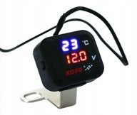 Teplomer + Volt + USB KOSO + 1/8 NPT senzor Teplomer + Volt + USB KOSO + 1/8 NPT senzor