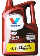 Motorový olej VALVOLINE MAXLIFE 5W40 5L