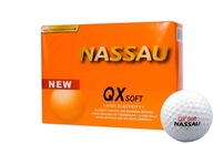 Golfové loptičky NASSAU QX SOFT - biele, tuctové