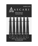 Sponky do vlasov Ascari Shark Clips, 6 ks, hliník Sponky do vlasov Ascari Shark Clips, 6 ks, hliník