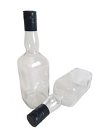 Sklenená fľaša štvorcová, 10ks, uzávery na alkohol na whisky, 0,7l, 700ml