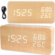 ELEKTRONICKÝ BUDÍK LED HODINKY S TEPLOMEROM ELEKTRONICKÝ BUDÍK LED HODINKY S TEPLOMEROM