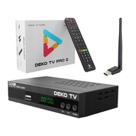 Tuner Dekodér DVBT2 DekoTV PRO2 Terestriálna televízia DVB-T2 HEVC DEKO + WiFi Tuner Dekodér DVBT2 DekoTV PRO2 Terestriálna televízia DVB-T2 HEVC DEKO + WiFi