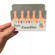 Sviečky - Party Penis Candles 5ks Pack Flesh