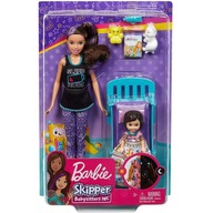 Posteľná súprava Barbie Babysitter + bábiky GHV88