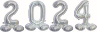 Silvestrovské holografické balóny 2024 GODAN Party SILVESTR 72 cm
