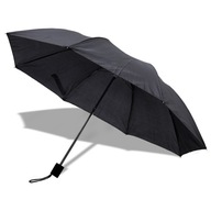 Čierny ručný skladací dáždnik + pevné puzdro