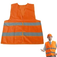 Reflexná oranžová 3xl vesta s vysokou viditeľnosťou