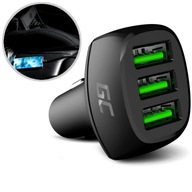 RÝCHLA NABÍJAČKA DO AUTOMOBILU GREEN CELL 3x USB QC RÝCHLA NABÍJAČKA DO AUTOMOBILU GREEN CELL 3x USB QC