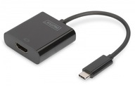 Grafický adaptér HDMI 4K 30Hz UHD na USB 3.1 typu C, so zvukom, čierny, dĺžka 1