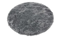 Softi okrúhly plyšový koberec šedý plyšový kruh 80 cm