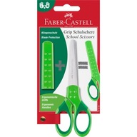 Školské nožnice Faber-Castell Grip L+R, zelené