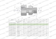 Hydraulické pripojenie AB (EVGE) M14x1,5 08L x 1/4" BSP ED Waryński ( Hydraulické pripojenie AB (EVGE) M14x1,5 08L x 1/4" BSP ED Waryński (