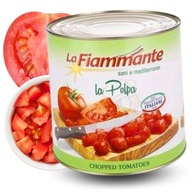 Konzervované paradajky bez šupky Pelati, rezané 2,5kg La Fiammante Konzervované paradajky bez šupky Pelati, rezané 2,5kg La Fiammante