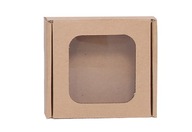 Krabička na mieru s okienkom 10x10x3 cm Darčeková krabička akejkoľvek veľkosti 10 ks Krabička na mieru s okienkom 10x10x3 cm Darčeková krabička akejkoľvek veľkosti 10 ks