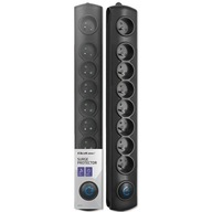 Qoltec 50113 predlžovací kábel, 8 zásuviek -1,8 m, čierna Qoltec 50113 predlžovací kábel, 8 zásuviek -1,8 m, čierna