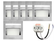 Sada LED halogénových 6x schodiskových lámp + zdroj Sada LED halogénových 6x schodiskových lámp + zdroj