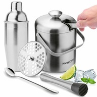 Barman SET DRINK SHAKER muddler COOLER kliešte na ľad Barman SET DRINK SHAKER muddler COOLER kliešte na ľad