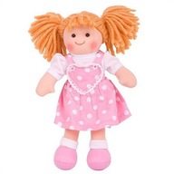 Rubínové bodkované šaty pre bábiku Bigjigs Toys