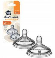 TOMMEE TIPPEE Cumlíky na fľašu CTN 6M+ 2 ks TOMMEE TIPPEE Cumlíky na fľašu CTN 6M+ 2 ks