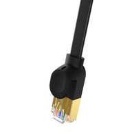 Vysokorýchlostný sieťový kábel, Ethernet RJ45, Gigabit, Cat.7, 1 m (čierny) Vysokorýchlostný sieťový kábel, Ethernet RJ45, Gigabit, Cat.7, 1 m (čierny)